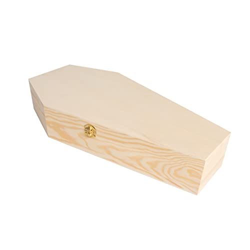 Creative Hobbies Large 18 Inch Halloween Coffin Box, Fillable Hinged Box for Halloween Décor, Party Favor, Goth, Doll Coffin, Pet Casket | 18" x 9" x 3.19 - size: 18" - 1 Pack