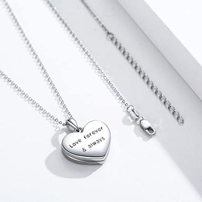 TUGHRA Mother's Day Gifts Gold Locket Necklaces for Women, 925 Sterling Silver Heart Photo Lockets Memorial Keepsake Jewelry Gift for Mom, Wife, Daughter - style: 0976-Daisy