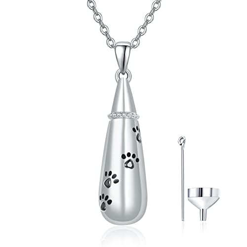 KINGWHYTE Urn Necklace for Ashes S925 Sterling Silver Cremation Jewelry for Ashes of Loved Ones Keepsake Memorial Pendant for Women - style: Baseball