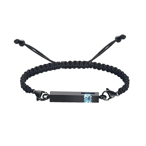 Harbeingt Adjustable Urn Bracelet for Ashes for Women Cremation Jewelry - color: Black Blue1