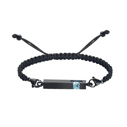 Harbeingt Adjustable Urn Bracelet for Ashes for Women Cremation Jewelry - color: Black Blue1