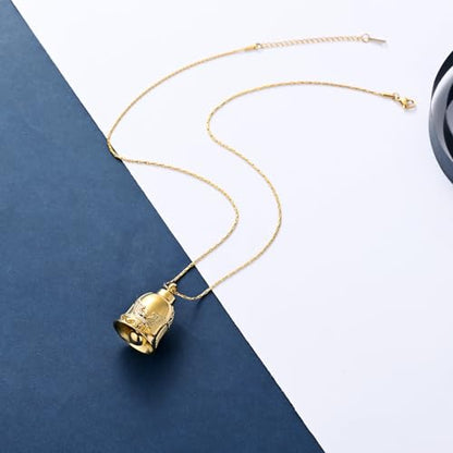 constantlife Cremation Jewelry for Ashes Eagle Bell Pendant Urn Necklace for Women Men Stainless Steel Ash Holder Keepsake Human Pet Memorial Gift - color: Golden