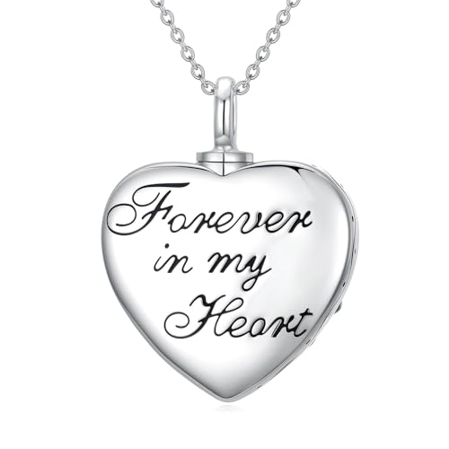 Tree of Life Urn Necklace for Ashes, S925 Sterling Silver Hummingbird/Cross/Love Heart Pendant Cremation Jewelry with Funnel Filler Memorial Keepsake Gifts for Women Men - color: Hummingbird Urn Necklace