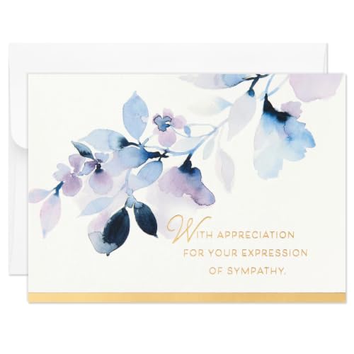 Hallmark Bulk Sympathy Thank You Cards, Assorted 50-Pack (Your Kindness)