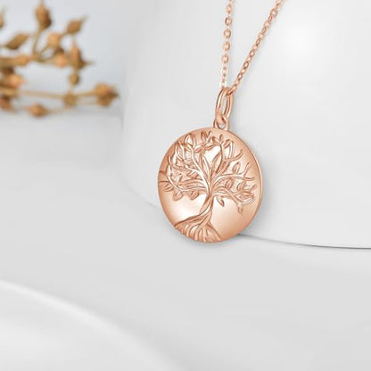 TUGHRA Mother's Day Gifts Gold Locket Necklaces for Women, 925 Sterling Silver Heart Photo Lockets Memorial Keepsake Jewelry Gift for Mom, Wife, Daughter - style: 0372-Rose Gold