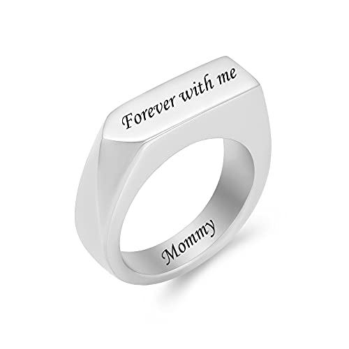 Minicremation Cremation Jewelry for Ashes Geometry Simple Style Memorial Urn Ring Ashes Holder with Fill Kit Keepsake Cremation Ring for Men - color: Customize