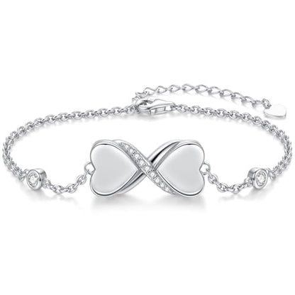 Double Urn Bracelets for Ashes for Women: Sterling Silver Dual Cremation Charms Bracelet Jewelry Hold Two Ashes - Burial Memorial Keepsakes Charms Jewelry Gifts for Loved Ones - style: Dual Heart