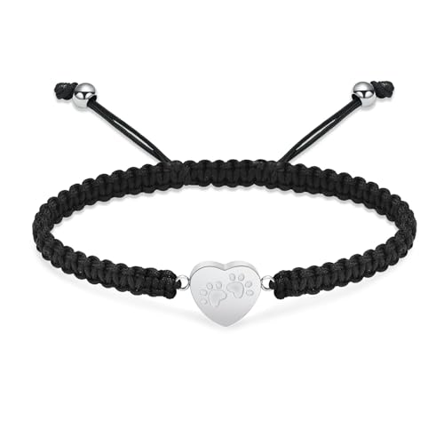 Oinsi Heart Urn Bracelet for Ashes Pet Paw Cremation Bracelet for Ashes for Women -sliver - color: C-Sliver