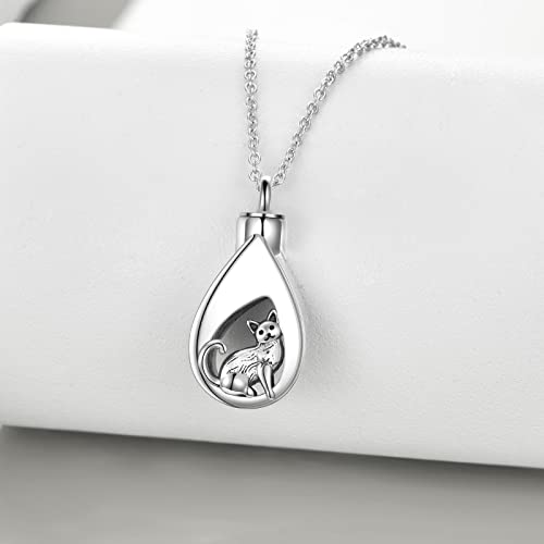 TIGER RIDER Pet Paw Necklace 925 Sterling Silver Cross Infinite love Necklace Pendant Pet Jewelry Gift for Dog Cat Lovers - style: Cat