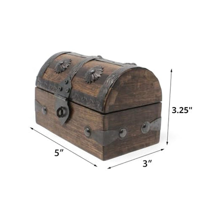 Nautical Cove Treasure Chest Keepsake and Jewelry Box Wood - Decorative Treasure Box - size: Small