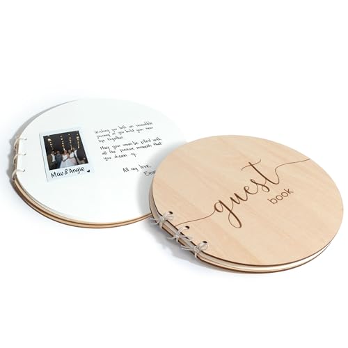 Mikito Elegant Wedding Guest Book – Ideal Baby Shower Guest Book, Memorable for Birthdays & Graduations – Classic Guestbook for Wedding Celebrations - Polaroid Guest Book - style: Classic Guestbook