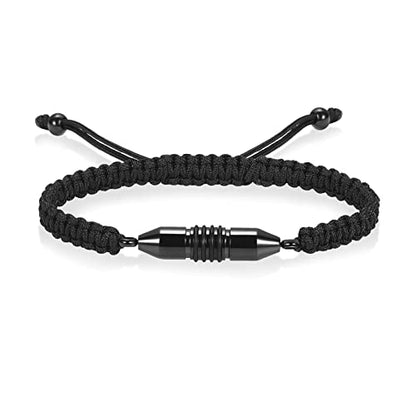 shajwo Cylinder Urn Bracelet for Ashes for Women Men - color: Black Bullet