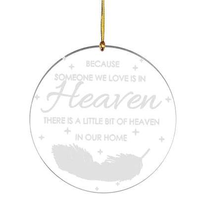 Christmast Memorial Ornaments Rremember Keepsake, Bereavement Memorial Gifts for Loss of Loved One Because Someone We Love is in Heaven Sign, Christmast Cardinal Ornament for Loss of Loved One