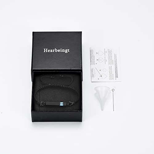 Harbeingt Adjustable Urn Bracelet for Ashes for Women Cremation Jewelry - color: Black Blue1