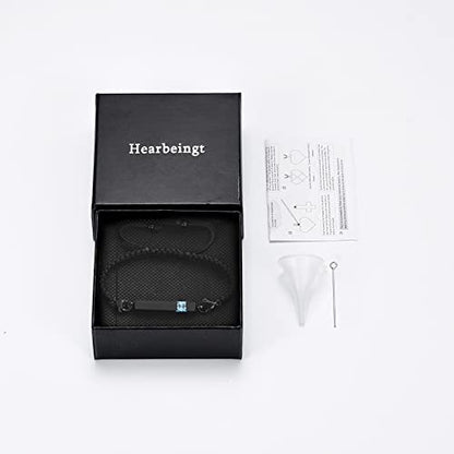Harbeingt Adjustable Urn Bracelet for Ashes for Women Cremation Jewelry - color: Black Blue1