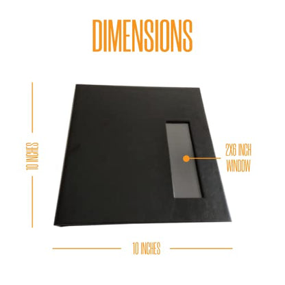 2x6 Strip Album, Black Cover White Pages, 2 Gel Pens, 10pk - color: B&W, size: 10