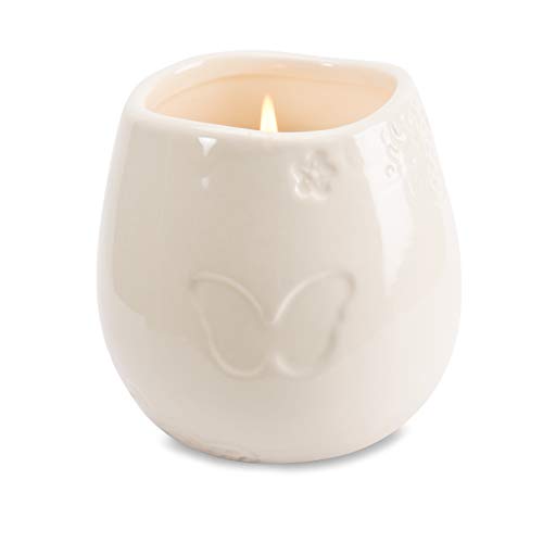 Pavilion Gift Company Ceramic Candle Bundle - In Memory Light Remains (8 oz) + Gone Yet Not Forgotten (8 oz)