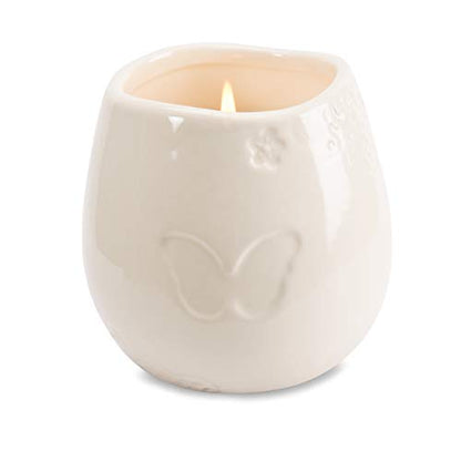 Pavilion Gift Company Ceramic Candle Bundle - In Memory Light Remains (8 oz) + Gone Yet Not Forgotten (8 oz)