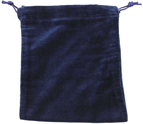 Medium Blue Velvet Cremains Bag for Ashes - Medium Size 7"L x 9"H - for Holding 85 Cubic Inches of Pet or Human Cremains - Includes Plastic Bag for Ashes - color: Blue, size: Medium