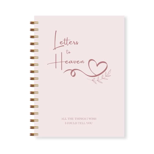 Letters to Heaven Grief Journal Gift for Women Men 5.5x8.3in（Pink） - color: Pink