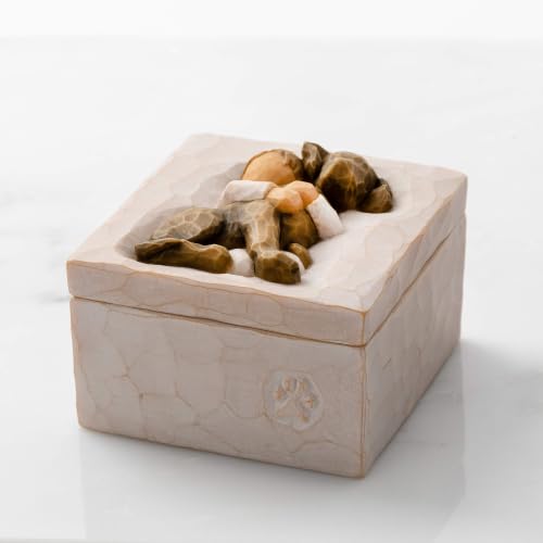 Willow Tree Hug (dark dog), sculpted hand-painted Keepsake Box | Pet-Themed Figure, Holds Small Treasures, Hidden Message Inside, Cast from a Susan Lordi Original Carving, Fitted Gift Box - style: Hug (dark dog)