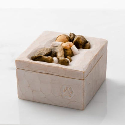 Willow Tree Hug (dark dog), sculpted hand-painted Keepsake Box | Pet-Themed Figure, Holds Small Treasures, Hidden Message Inside, Cast from a Susan Lordi Original Carving, Fitted Gift Box - style: Hug (dark dog)