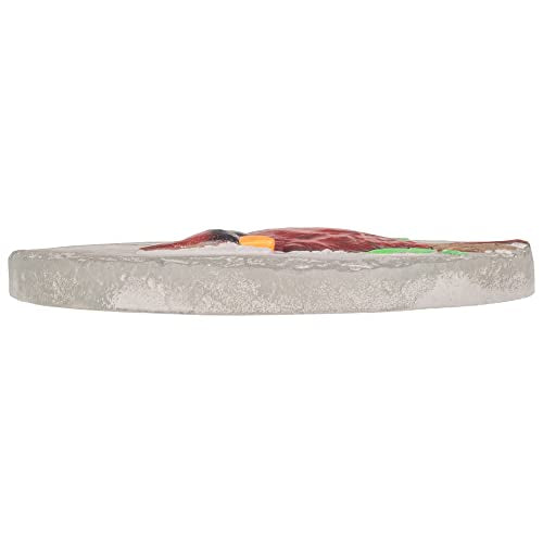 Transpac A7201 Cardinal Birds Appear When Angels are Near Red Round 10 inch Cement Garden Memorial Bereavement Stepping Stone