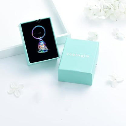 zeqingjw Bell Cremation Keychain for Ashes Holder Cross Motorcycle Cremation Jewelry Urn Keychain Keepsake Ashes Jewelry - color: Keychain-colorful