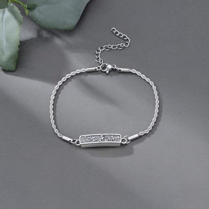 Urn Bracelet for Ashes for Women 925 Sterling Silver Bar Cremation Bracelet Cremation Memorial Keepsake Jewelry Gifts for A Loss of Loved Ones - style: Hummingbird-Text