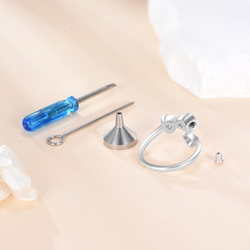 Cremation Urn Ring Urn Rings for Ashes Holds Loved Ones Ashes 925 Sterling Silver Cremation Keepsake Ring Jewelry for Women Mom