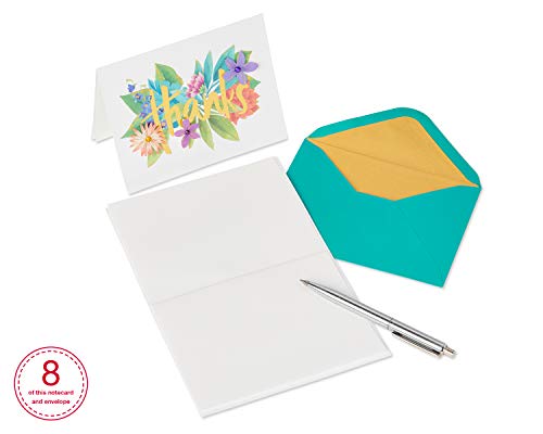 Papyrus Thank You Cards with Envelopes, Botanical Floral (8-Count) - color: Botanical Flowers