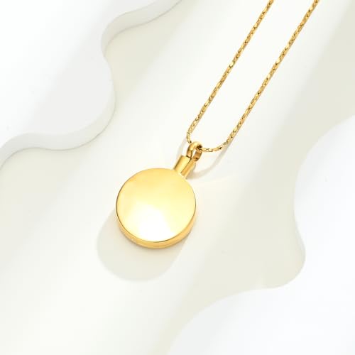 Tree of Life Teardrop Urn Necklace for Ashes Teardrop Crystal Cremation Jewelry Celtic knot Ashes Pendant Stainless Steel Keepsake Memorial Jewelry for Women Men - color: B-Gold