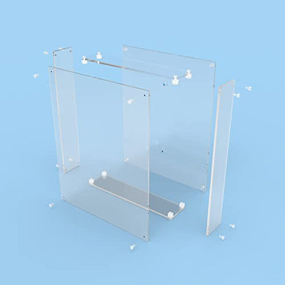 11x14 Acrylic Shadow Box, Assemble Display Case, DIY Tabletop/Wall Mount Display Frame, All Clear Memory Box for Dried Flowers/Kids Room/Birthday/Wedding(11x14x3”, Need to be Assemble) - size: 11x14", Assembly Frame