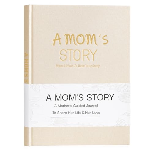 Artmag Mom's Life Story Journal Family Keepsake Book Linen Hardcover for Mom to Share Her Memories, with 250+ Prompt Questions Book Gift for Birthday Mother's Day Christmas (Beige) - color: Beige, size: Mom's Life Story Journal