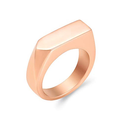 Minicremation Cremation Jewelry for Ashes Geometry Simple Style Memorial Urn Ring Ashes Holder with Fill Kit Keepsake Cremation Ring for Men - color: Rose Gold
