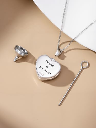 WINNICACA Cremation Jewelry for Ashes Locket Ashes Necklace Urn Necklace for Women Sterling Silver Cremation Necklace for Ashes Fine Keepsake Picture Necklace Memorial Jewelry - style: F01-Tree of Life Urn Necklace(Abalone)