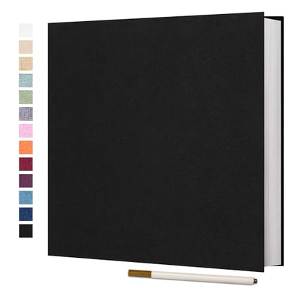 Vienrose Self Adhesive Photo Album, 60 Pages, 11 x 10.6 in, Black | Scrapbook Album, 30 Sheets, 3x5 4x6 5x7 8x10 Photos, Metallic Pen, DIY Memory Book, Wedding Album, Family Photos - color: Black, size: 11"x10.6"60 Pages