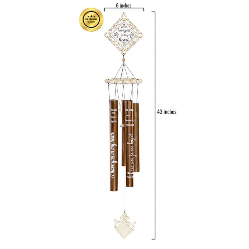 Memorial Wind Chime for Loss of Loved One, Sympathy Bereavement Gift, 43” | Loss of Loved One, Sympathy Gift for Loss of Mom Dad Husband Wife Pet, Engraved Bereavement, Outdoor Garden Porch