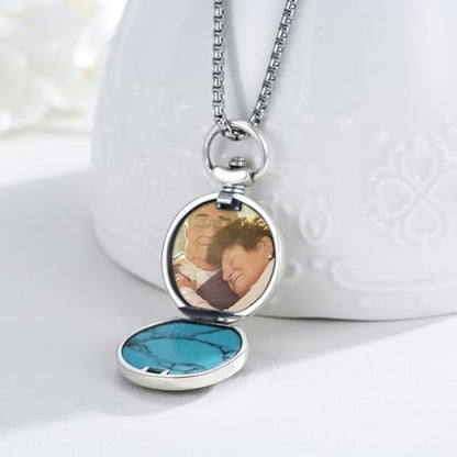 TUGHRA Mother's Day Gifts Gold Locket Necklaces for Women, 925 Sterling Silver Heart Photo Lockets Memorial Keepsake Jewelry Gift for Mom, Wife, Daughter - style: 2766-Timer