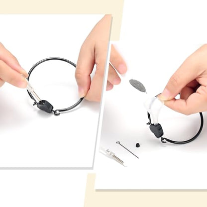 Oinsi Heart Urn Bracelet for Ashes, Cremation Jewelry Leather Bracelets for Men Women, Memorial Jewelry With Filling Kits - color: Black