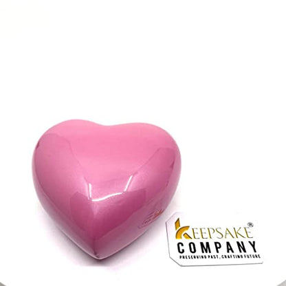 Mini Heart Urn / Cremation Keepsake For Ashes / Heart With Stand From Keepsake Company (Pink) - color: Pink