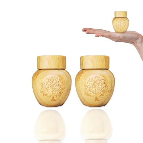 Mini Scattering Urns for Human Ashes, 2.1''x2.6'' Biodegradable Tubes with Tree of Life Pattern Engraved (Set of 2) - size: Mini,2.1''x2.5'',2 Pcs