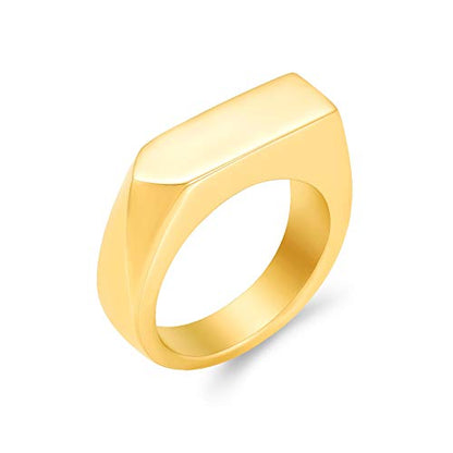 Minicremation Cremation Jewelry for Ashes Geometry Simple Style Memorial Urn Ring Ashes Holder with Fill Kit Keepsake Cremation Ring for Men - color: Gold