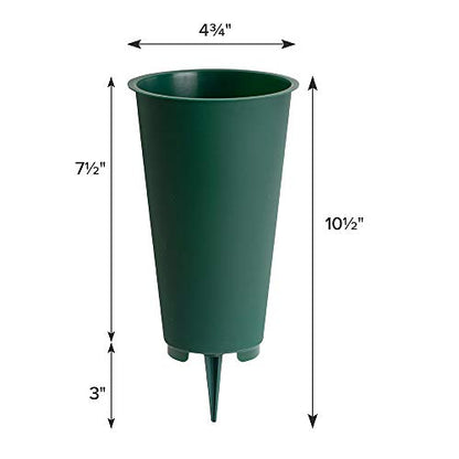 Large Round Cemetery Vase - size: Large
