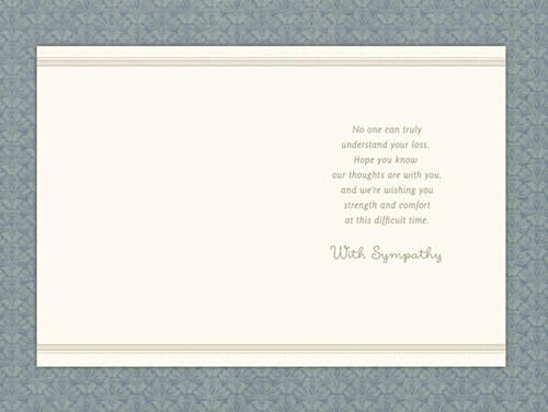 Hallmark Sympathy Card from All (Gold Foil Tapestry) (Pack of 2) - size: 17 (Pack of 2)