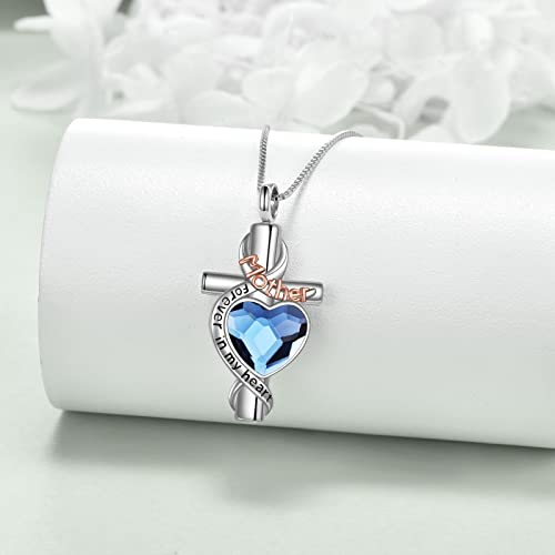 WINNICACA Silver Cremation Urn Necklaces for Ashes of Loved Ones - style: Urn Necklace for Mother