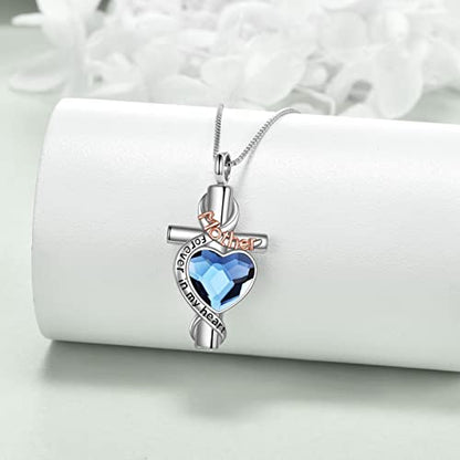 WINNICACA Silver Cremation Urn Necklaces for Ashes of Loved Ones - style: Urn Necklace for Mother