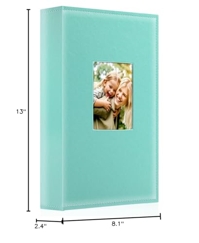 Ywlake Photo Album 4x6 300 Pockets, Leather Photo Albums Holds 300 Horizontal Only Pictures Teal - color: Teal, size: 300 Pockets