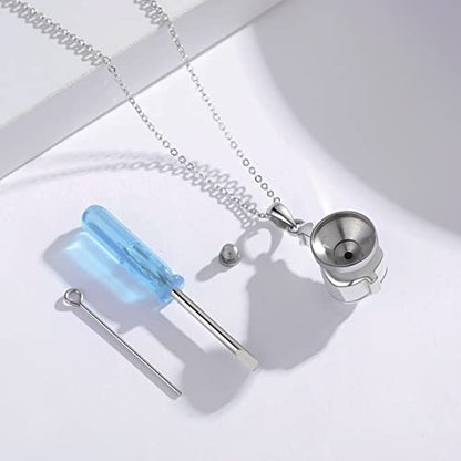 Urn Necklace for Ashes Cremation Jewelry 925 Sterling Silver Ashes Pendant Necklace Memorial Jewelry Gifts for Women Men Girls Boys - style: Classic