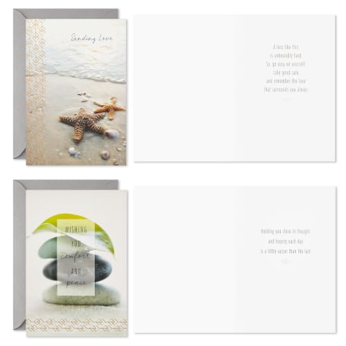 Hallmark Sympathy Cards, Assorted 16-Pack (Nature Photos)